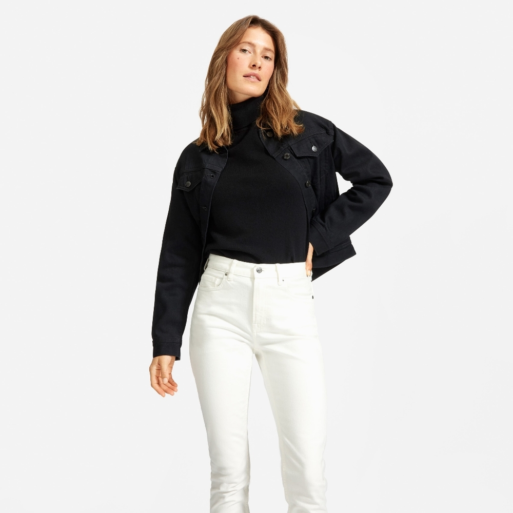 Everlane high rise skinny jeans in white